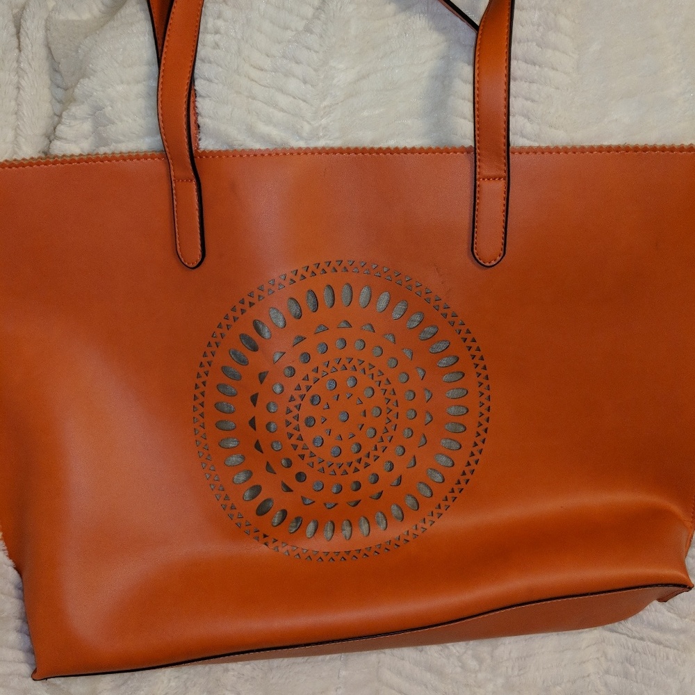 Orange Neiman Marcus shoulder bag